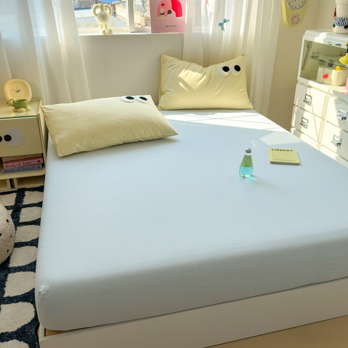 91家纺网 家纺一手货源 找家纺 丽涵家纺 丽涵新品 全棉色织水洗棉单品床笠-床笠三件套 绮梦兰