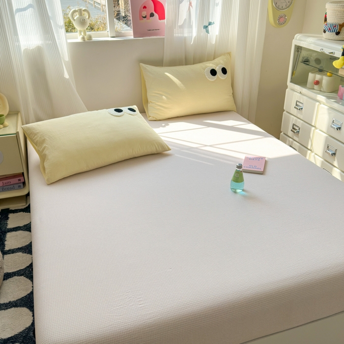 91家纺网 家纺一手货源 找家纺 丽涵家纺 丽涵新品 全棉色织水洗棉单品床笠-床笠三件套 紫小格