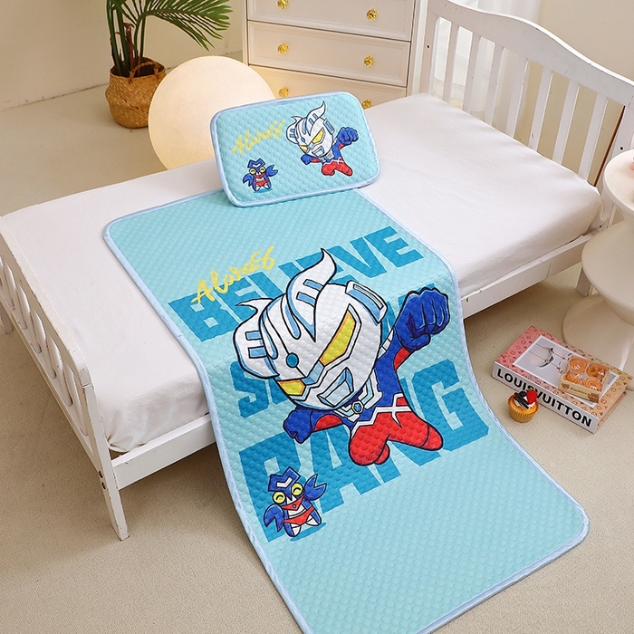 91家纺网 家纺一手货源 找家纺 八零年代  2025新款3D凉豆豆大版卡通儿童凉席夏被三件套冰豆豆凉席 凉豆豆赛 罗