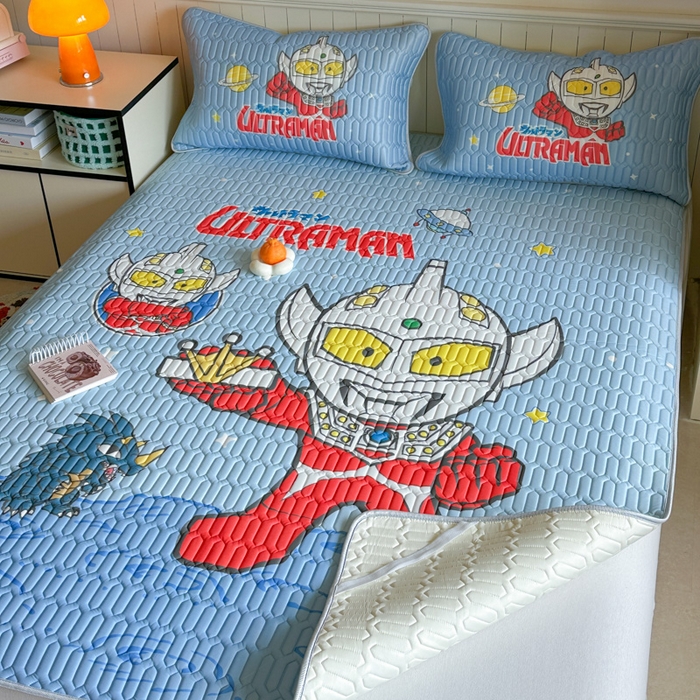 91家纺网 家纺一手货源 找家纺 金爱家 2025新款奥特曼乳胶凉席席子 乳胶-王牌特工