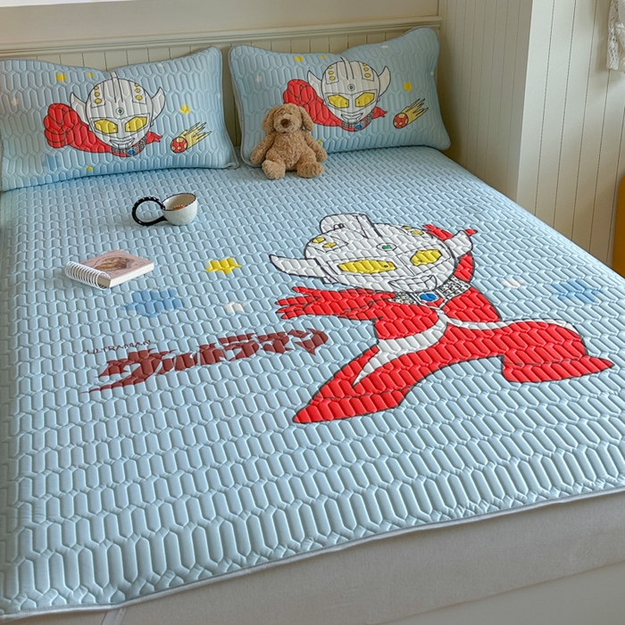 91家纺网 家纺一手货源 找家纺 金爱家 2025新款奥特曼乳胶凉席席子 乳胶-超级英雄