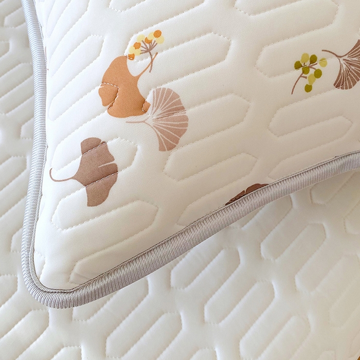 91家纺网 家纺一手货源 找家纺 雨彤家纺 2025年新款A类乳胶凉感丝双人长枕套 自然之韵