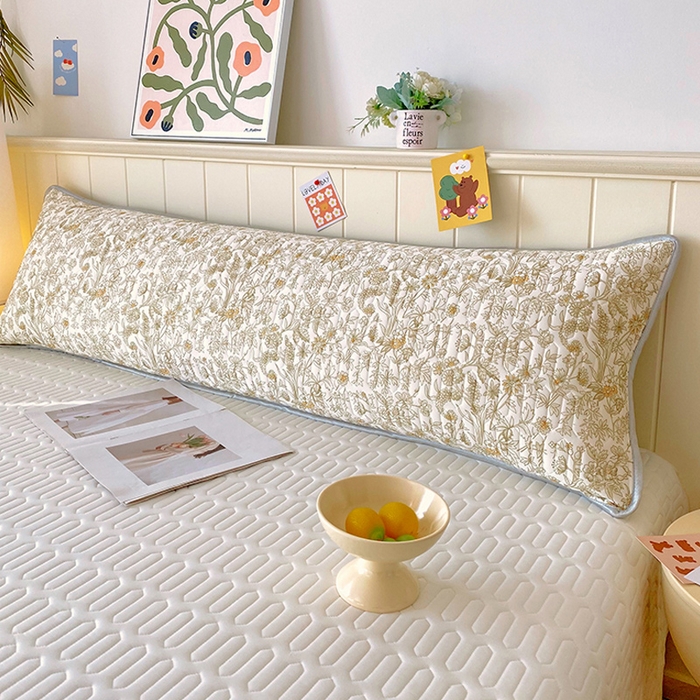 91家纺网 家纺一手货源 找家纺 雨彤家纺 2025年新款A类乳胶凉感丝双人长枕套 繁花似锦