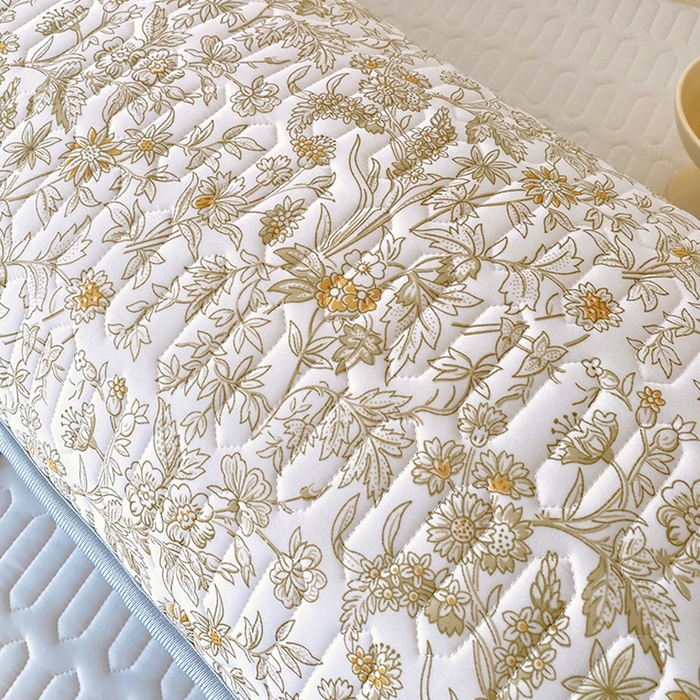 91家纺网 家纺一手货源 找家纺 雨彤家纺 2025年新款A类乳胶凉感丝双人长枕套 繁花似锦