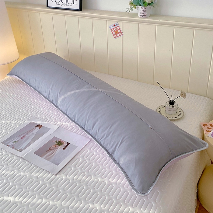 91家纺网 家纺一手货源 找家纺 雨彤家纺 2025年新款A类乳胶凉感丝双人长枕套 肌理纹-紫