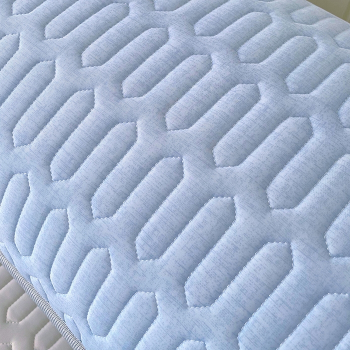 91家纺网 家纺一手货源 找家纺 雨彤家纺 2025年新款A类乳胶凉感丝双人长枕套 肌理纹-蓝