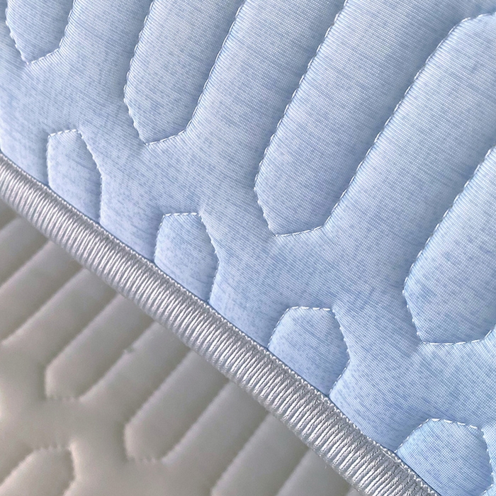 91家纺网 家纺一手货源 找家纺 雨彤家纺 2025年新款A类乳胶凉感丝双人长枕套 肌理纹-蓝