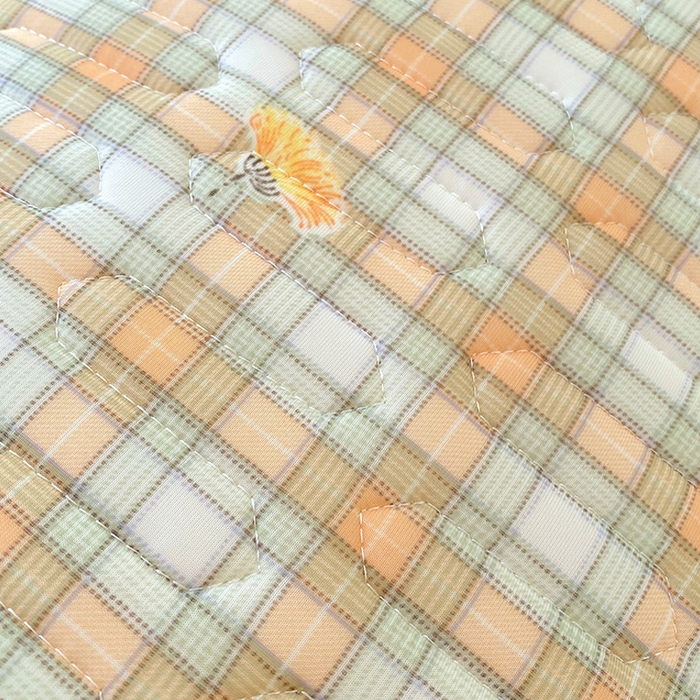 91家纺网 家纺一手货源 找家纺 雨彤家纺 2025年新款A类乳胶凉感丝双人长枕套 轻盈格-橙