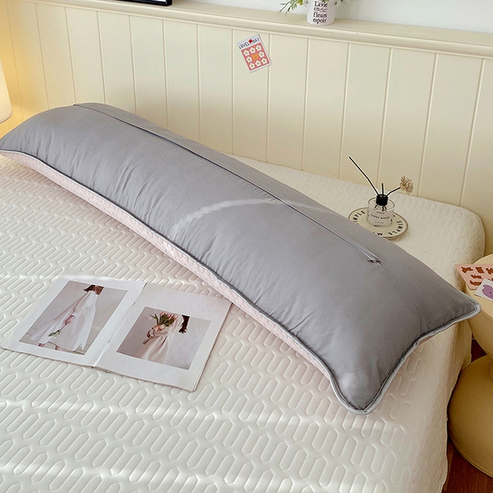 91家纺网 家纺一手货源 找家纺 雨彤家纺 2025年新款A类乳胶凉感丝双人长枕套 肌理纹-咖