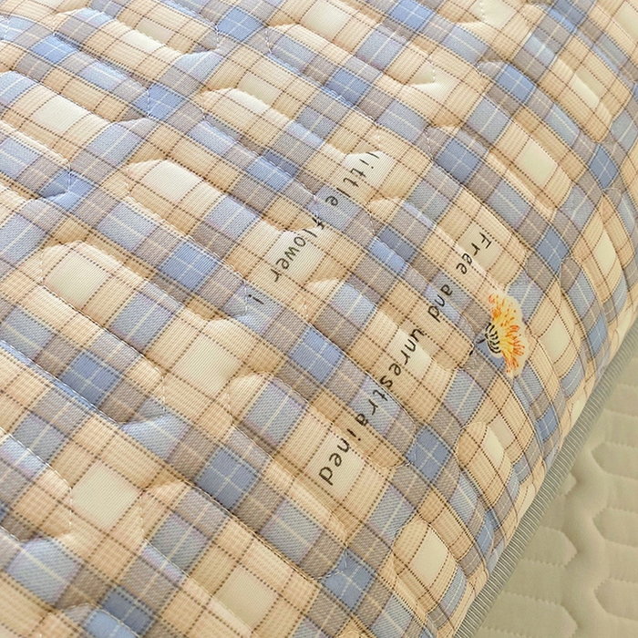 91家纺网 家纺一手货源 找家纺 雨彤家纺 2025年新款A类乳胶凉感丝双人长枕套 轻盈格-紫