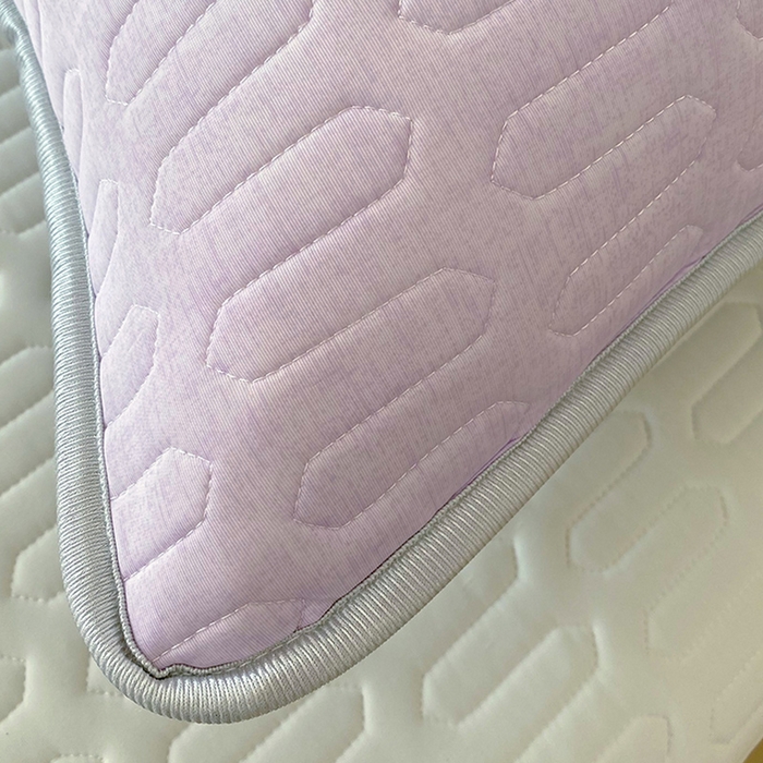 91家纺网 家纺一手货源 找家纺 雨彤家纺 2025年新款A类乳胶凉感丝双人长枕套 肌理纹-紫