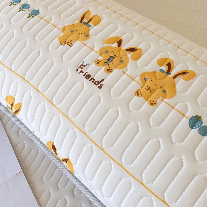 91家纺网 家纺一手货源 找家纺 雨彤家纺 2025年新款A类乳胶凉感丝双人长枕套 萌萌兔