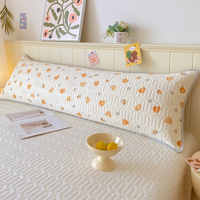 91家纺网 家纺一手货源 找家纺 雨彤家纺 2025年新款A类乳胶凉感丝双人长枕套 爱意满满