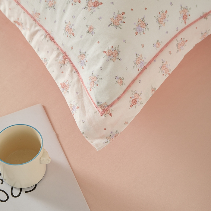 91家纺网 家纺一手货源 找家纺 丽卡家纺 2025新款活性印花全棉四件套 漫步花庭