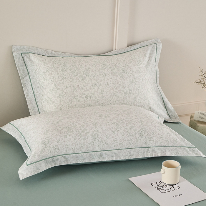 91家纺网 家纺一手货源 找家纺 丽卡家纺 2025新款活性印花全棉四件套 庭花意动