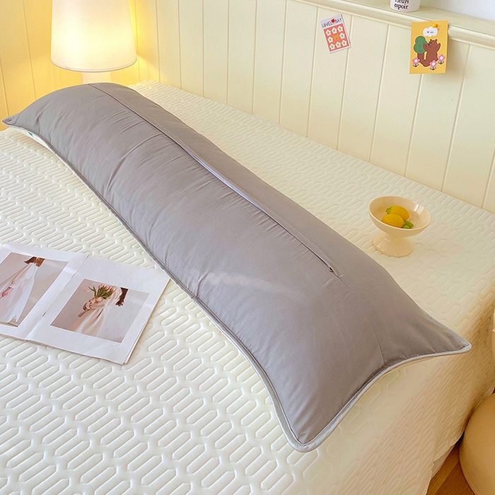 91家纺网 家纺一手货源 找家纺 雨彤家纺 2025年新款A类乳胶凉感丝双人长枕套 梦幻爱心