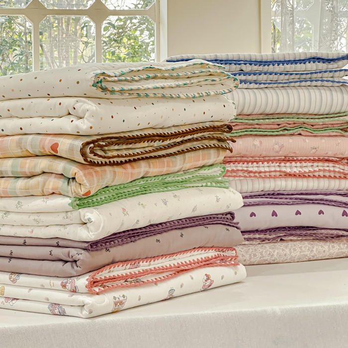 91家纺网 家纺一手货源 找家纺 （总）金丝鸟家纺 2025春夏新款全棉纯棉双层纱夏被夏凉被空调被