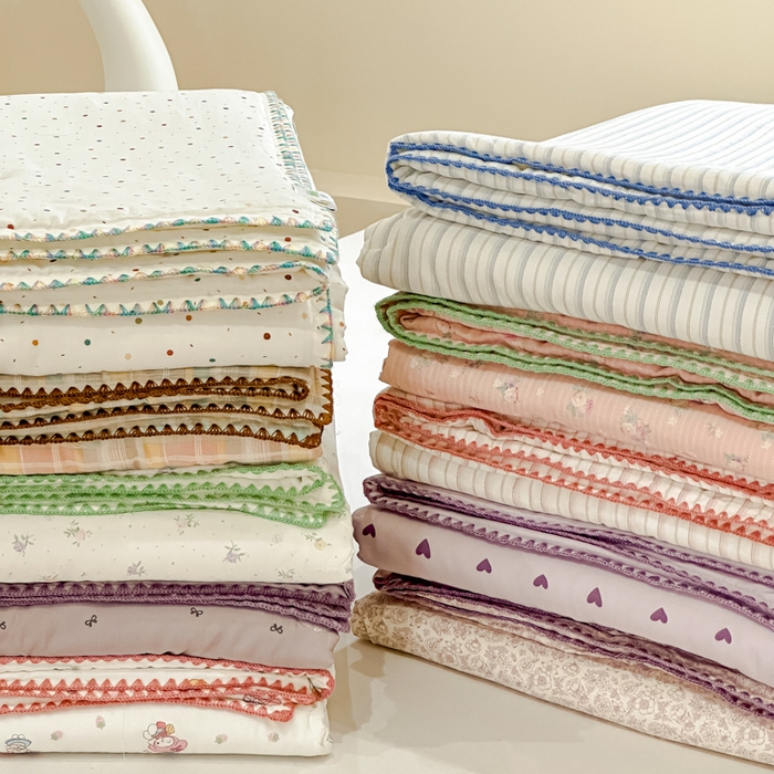 91家纺网 家纺一手货源 找家纺 （总）金丝鸟家纺 2025春夏新款全棉纯棉双层纱夏被夏凉被空调被