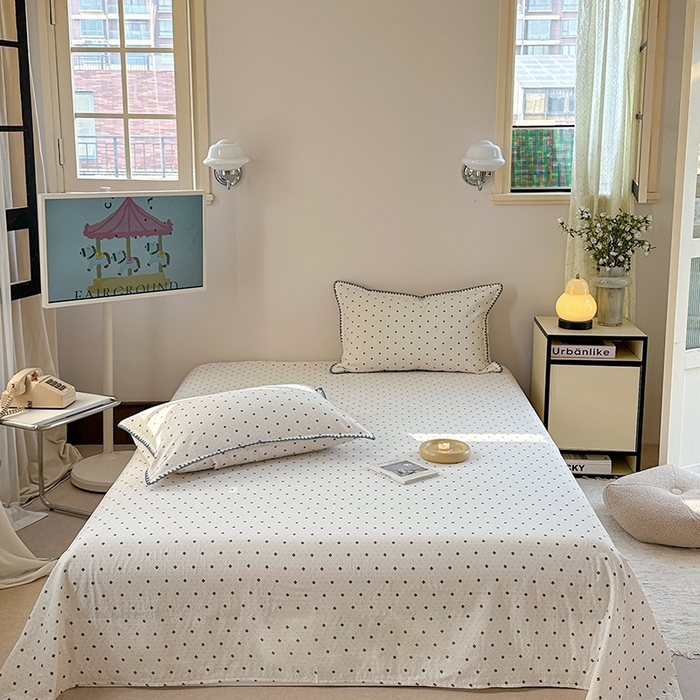 91家纺网 家纺一手货源 找家纺 （总）金丝鸟家纺 2025春夏新款全棉纯棉双层纱床单 单品单件