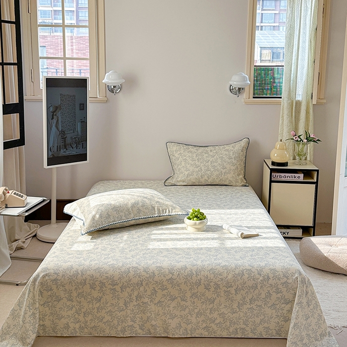 91家纺网 家纺一手货源 找家纺 （总）金丝鸟家纺 2025春夏新款全棉纯棉双层纱床单 单品单件