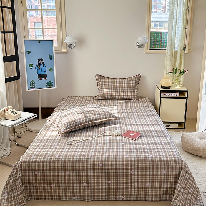 91家纺网 家纺一手货源 找家纺 （总）金丝鸟家纺 2025春夏新款全棉纯棉双层纱床单 单品单件