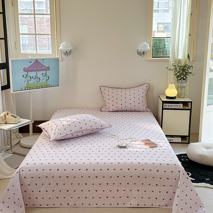 91家纺网 家纺一手货源 找家纺 （总）金丝鸟家纺 2025春夏新款全棉纯棉双层纱床单 单品单件