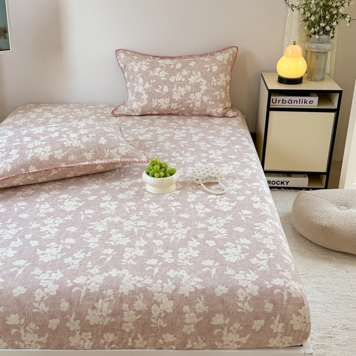 91家纺网 家纺一手货源 找家纺 金丝鸟家纺 2025春夏新款全棉纯棉双层纱床单 单品单件 花影