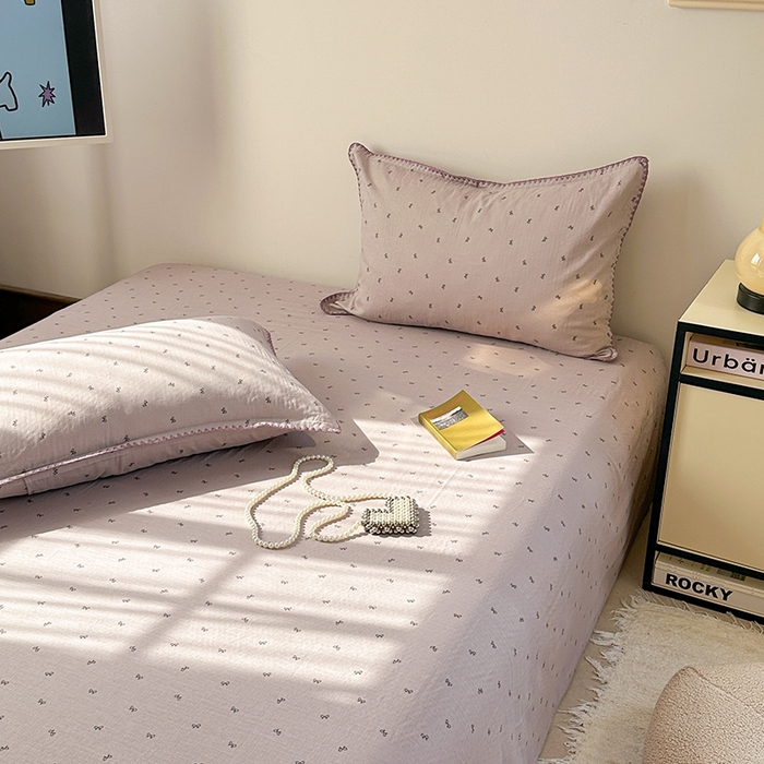 91家纺网 家纺一手货源 找家纺 金丝鸟家纺 2025春夏新款全棉纯棉双层纱床单 单品单件 密语小结