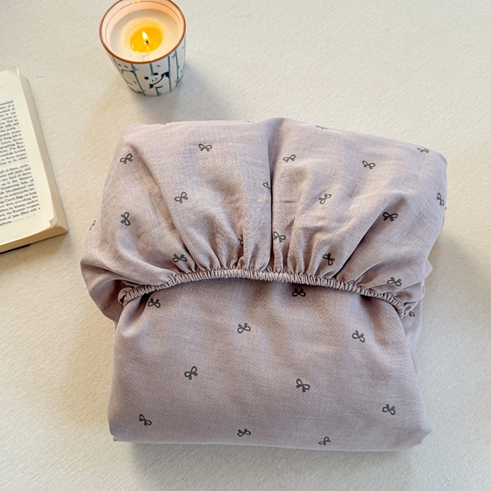 91家纺网 家纺一手货源 找家纺 金丝鸟家纺 2025春夏新款全棉纯棉双层纱床单 单品单件 密语小结