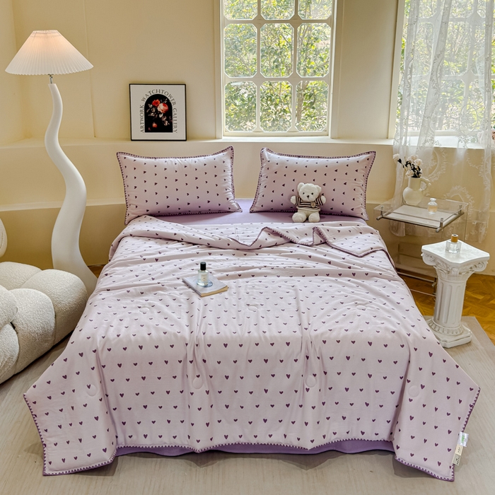 91家纺网 家纺一手货源 找家纺 （总）金丝鸟家纺 2025春夏新款全棉纯棉双层纱夏被夏凉被空调被