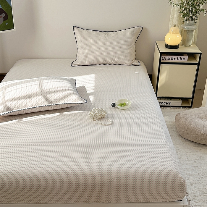 91家纺网 家纺一手货源 找家纺 金丝鸟家纺 2025春夏新款全棉纯棉双层纱床单 单品单件 粉色小花