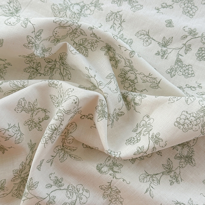 91家纺网 家纺一手货源 找家纺 金丝鸟家纺 2025春夏新款全棉纯棉双层纱床单 单品单件 绿意枝头