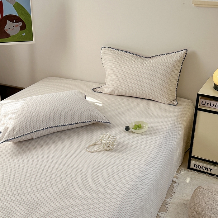 91家纺网 家纺一手货源 找家纺 金丝鸟家纺 2025春夏新款全棉纯棉双层纱床单 单品单件 粉色小花