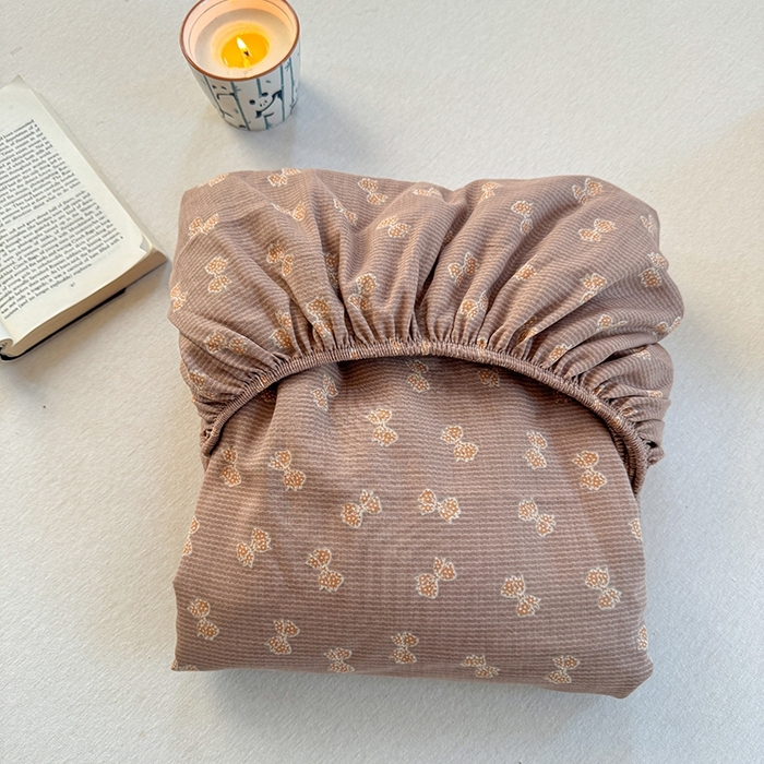 91家纺网 家纺一手货源 找家纺 金丝鸟家纺 2025春夏新款全棉纯棉双层纱床单 单品单件 糖果球