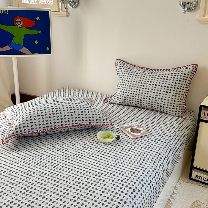 91家纺网 家纺一手货源 找家纺 金丝鸟家纺 2025春夏新款全棉纯棉双层纱床单 单品单件 吉祥