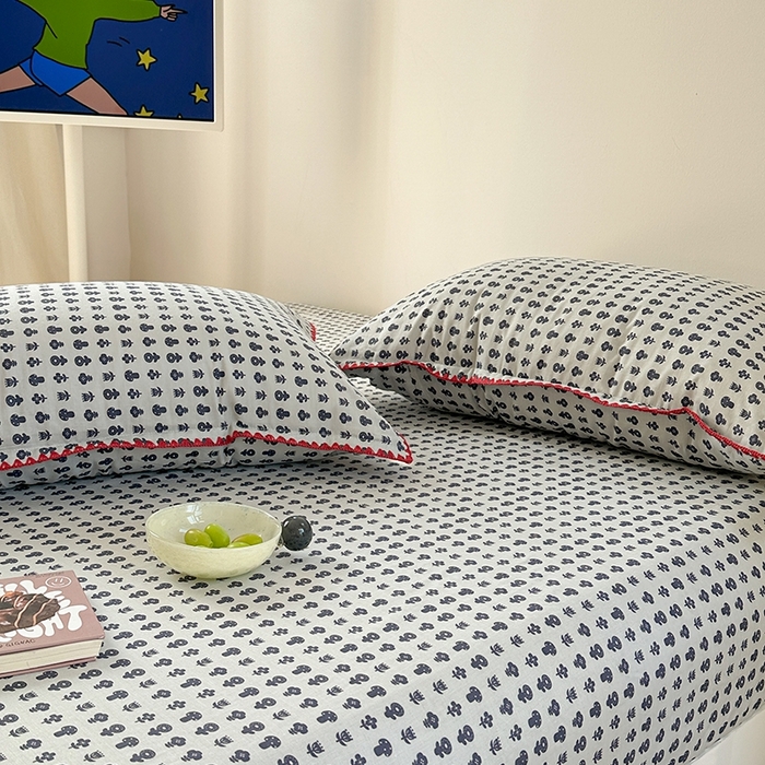 91家纺网 家纺一手货源 找家纺 金丝鸟家纺 2025春夏新款全棉纯棉双层纱床单 单品单件 吉祥