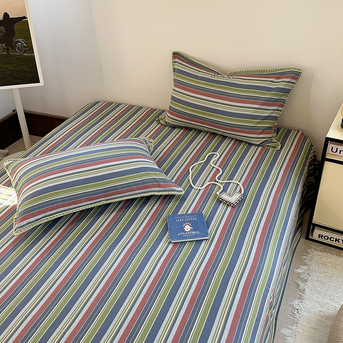 91家纺网 家纺一手货源 找家纺 金丝鸟家纺 2025春夏新款全棉纯棉双层纱床单 单品单件 塔思琦