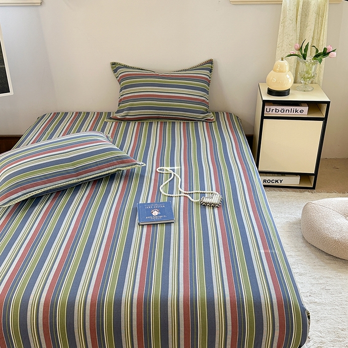 91家纺网 家纺一手货源 找家纺 金丝鸟家纺 2025春夏新款全棉纯棉双层纱床单 单品单件 塔思琦