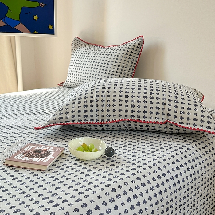 91家纺网 家纺一手货源 找家纺 金丝鸟家纺 2025春夏新款全棉纯棉双层纱床单 单品单件 吉祥