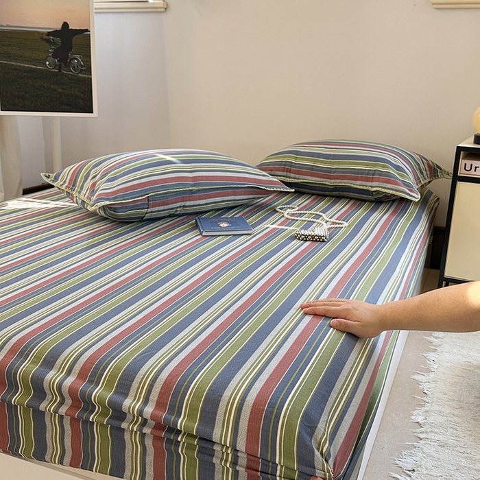 91家纺网 家纺一手货源 找家纺 金丝鸟家纺 2025春夏新款全棉纯棉双层纱床单 单品单件 塔思琦