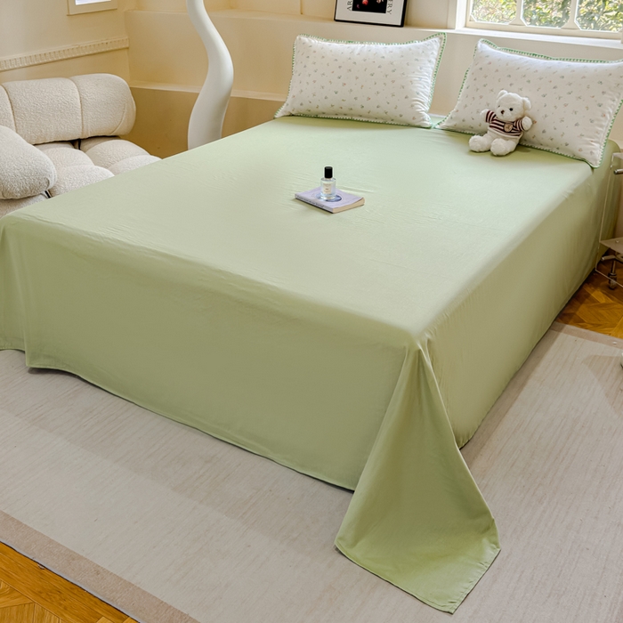 91家纺网 家纺一手货源 找家纺 金丝鸟家纺 2025春夏新款全棉纯棉双层纱夏被夏凉被空调被 百花 绿