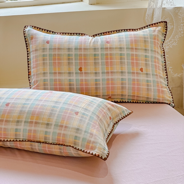 91家纺网 家纺一手货源 找家纺 金丝鸟家纺 2025春夏新款全棉纯棉双层纱夏被夏凉被空调被 七彩方格