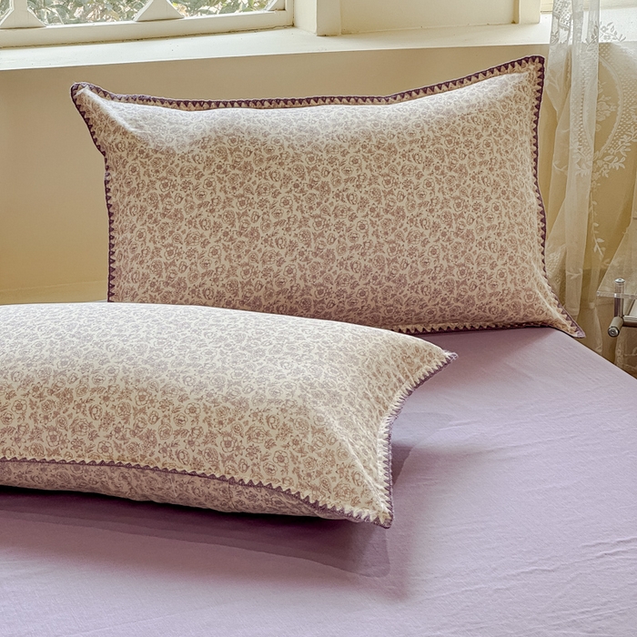 91家纺网 家纺一手货源 找家纺 金丝鸟家纺 2025春夏新款全棉纯棉双层纱夏被夏凉被空调被 蔷薇花露 紫