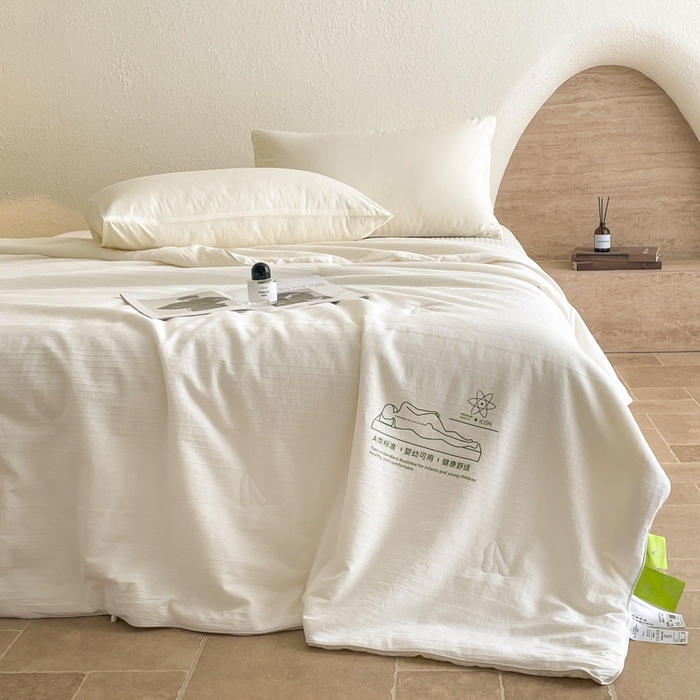 91家纺网 家纺一手货源 找家纺 圣梦莱 2025款李官奇30%大豆全棉纯棉水洗棉冬被超柔四季被提花夏凉被 被-夏被图