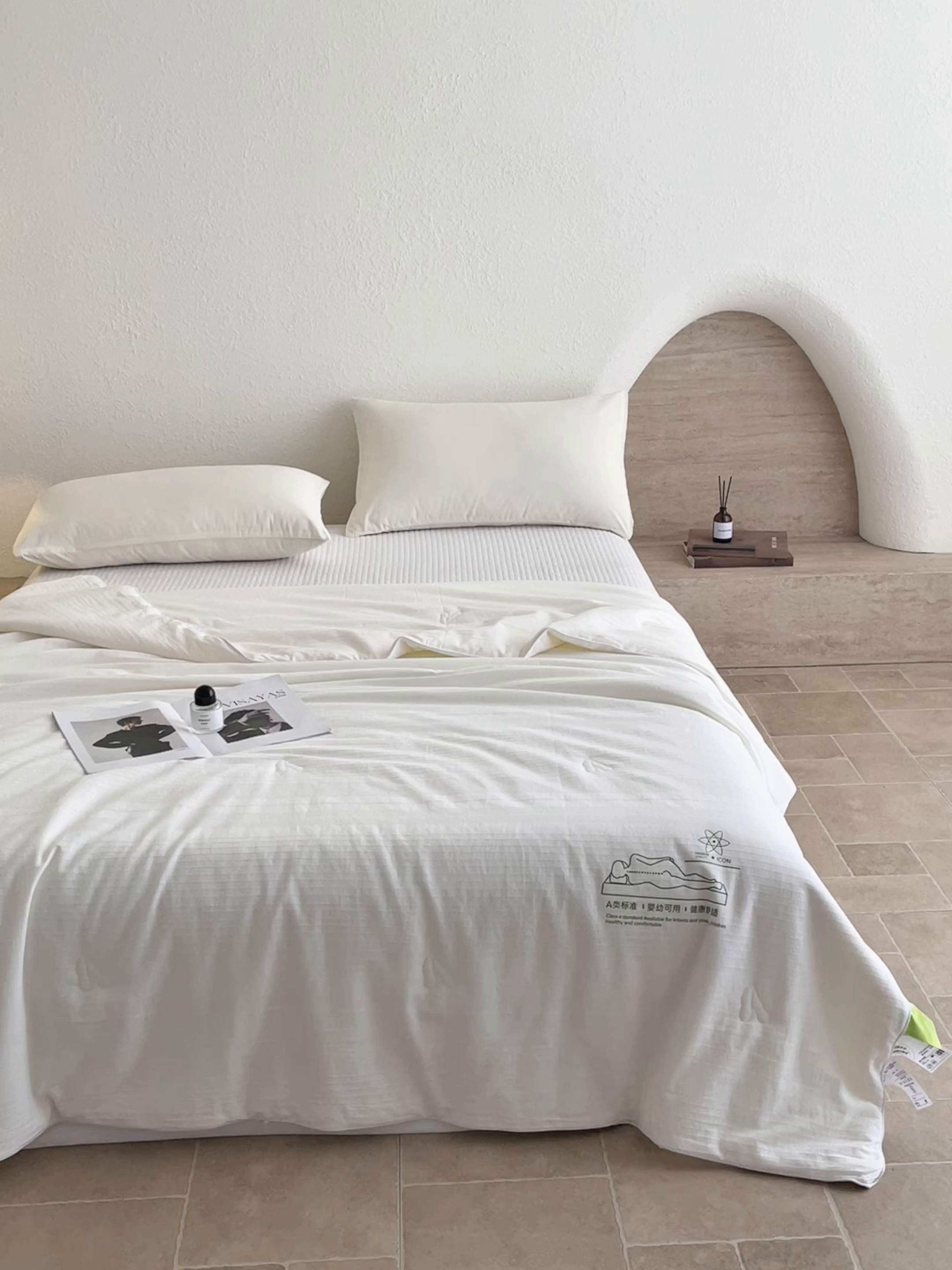 91家纺网 家纺一手货源 找家纺 圣梦莱 2025款李官奇30%大豆全棉纯棉水洗棉冬被超柔四季被提花夏凉被 被-夏被图