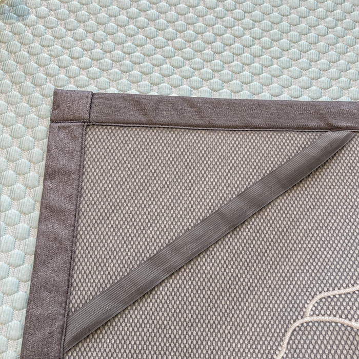 91家纺网 家纺一手货源 找家纺 沐慕 2025新款绣花凉感淑女喵豆豆凉席 淑女喵-水绿