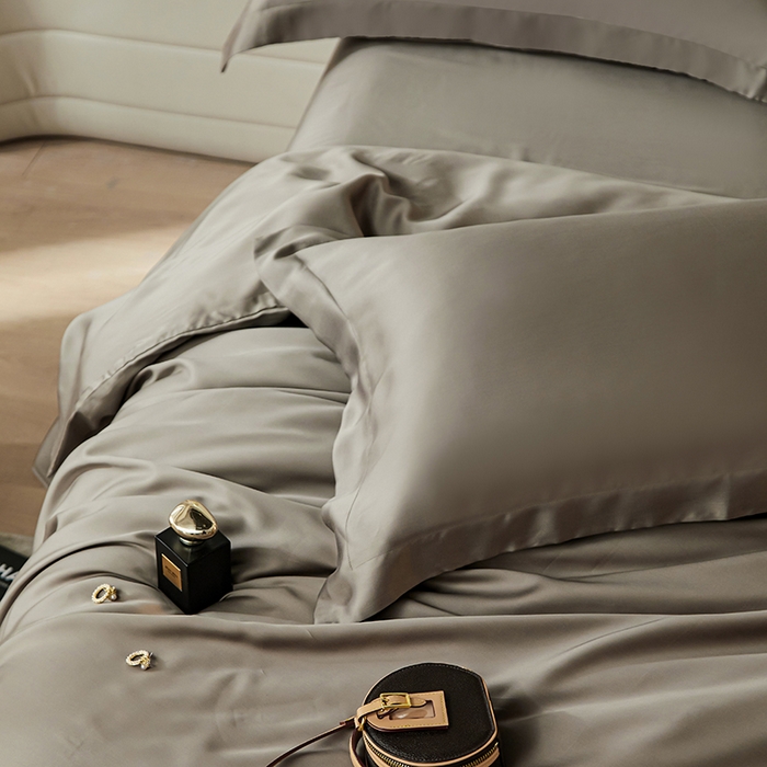 91家纺网 家纺一手货源 找家纺 张公子婚庆馆 2025新款60S撞色天丝四件套系列 竹卡（纯色）