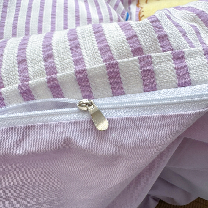 91家纺网 家纺一手货源 找家纺 如意朵 2025新款全棉纯棉提花水洗棉绣花四件套（专版花型） 休闲小猫