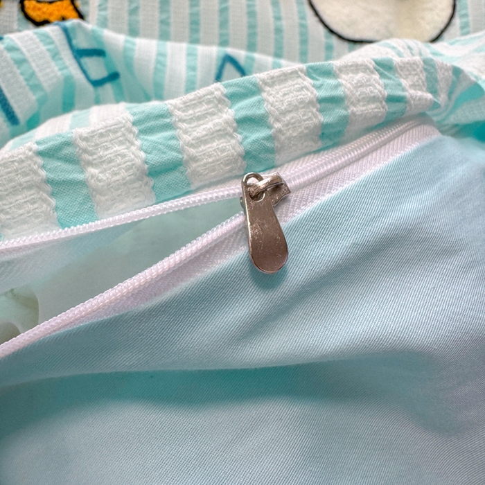 91家纺网 家纺一手货源 找家纺 如意朵 2025新款全棉纯棉提花水洗棉绣花四件套（专版花型） 开心丫