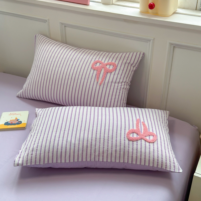 91家纺网 家纺一手货源 找家纺 如意朵 2025新款全棉纯棉提花水洗棉绣花四件套（专版花型） 休闲小猫